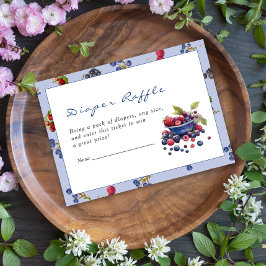 Tarjeta De Recepción Baby Shower de Watercolor Berry Sweet Blueberries