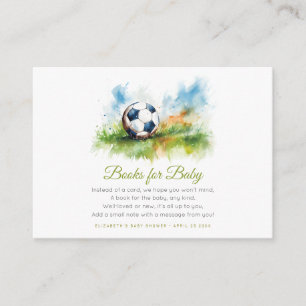 Tarjeta De Recepción Baby Shower de Watercolor Soccer