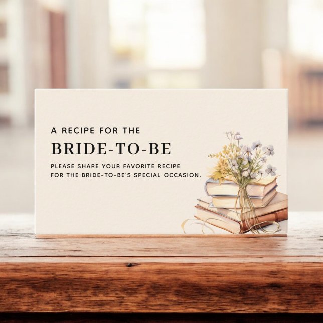 Tarjeta De Recepción Baby Shower de Wildflower New Chapter Recipe Card (Subido por el creador)