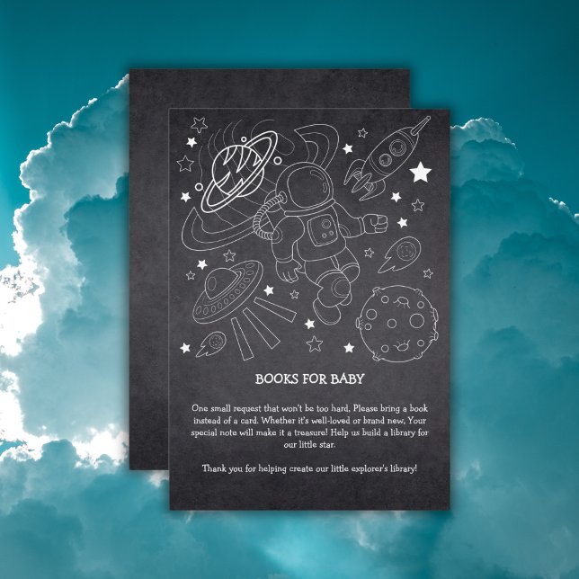 Tarjeta De Recepción Baby Shower del Explorador de espacios pequeños de (Subido por el creador)