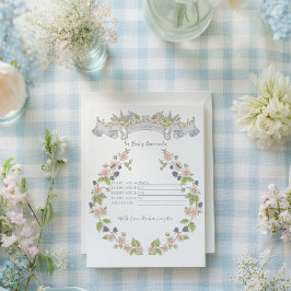 Tarjeta De Recepción Baby Shower del Jardín Floral de Verano