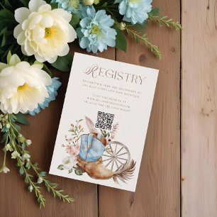 Tarjeta De Recepción Baby Shower del Registro de código QR de arranque