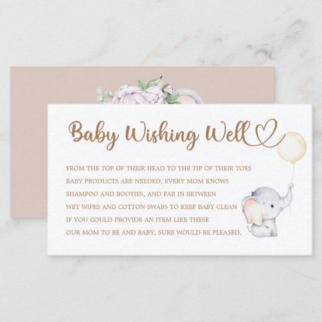 Tarjeta De Recepción Baby Shower, deseando lo mejor (Subido por el creador)