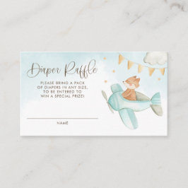 Tarjeta De Recepción Baby Shower Diaper Raffle, avión piloto de Baby Fo