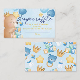 Tarjeta De Recepción Baby Shower Diaper raffle Baby Boy
