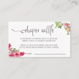 Tarjeta De Recepción Baby Shower Diaper Raffle Baby En Verano En Bloom