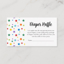 Tarjeta De Recepción Baby Shower Diaper Raffle Card–Bright Stars