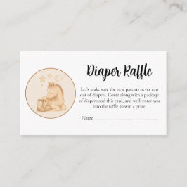 Tarjeta De Recepción Baby Shower Diaper Raffle Card – Cute Foal