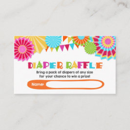 Tarjeta De Recepción Baby Shower Diaper Raffle Card Fiesta Mexican