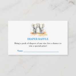 Tarjeta De Recepción Baby Shower Diaper Raffle Card – Twins Baby Shower