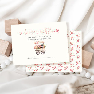 Tarjeta De Recepción Baby Shower Diaper Raffle de crecimiento local