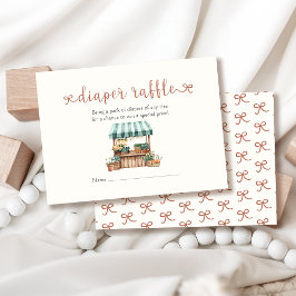 Tarjeta De Recepción Baby Shower Diaper Raffle de crecimiento local