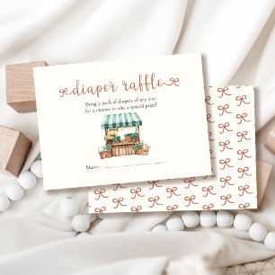 Tarjeta De Recepción Baby Shower Diaper Raffle de crecimiento local