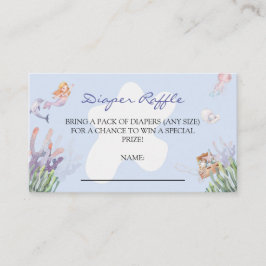 Tarjeta De Recepción Baby Shower Diaper Raffle ilustrado