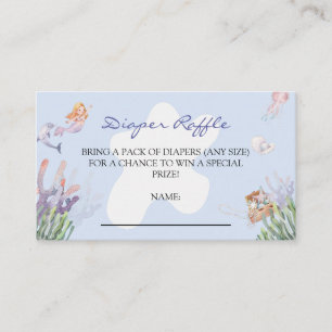 Tarjeta De Recepción Baby Shower Diaper Raffle ilustrado