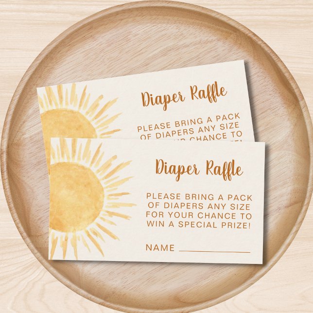 Tarjeta De Recepción Baby Shower Diaper Raffle Sunshine (Subido por el creador)