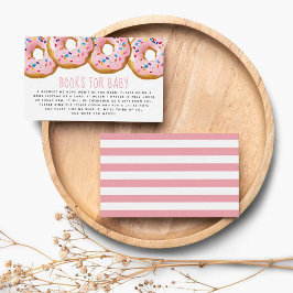 Tarjeta De Recepción Baby Shower Donut Moderno Espolvorea Libros Para B