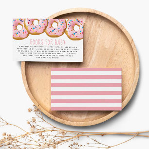 Tarjeta De Recepción Baby Shower Donut Moderno Espolvorea Libros Para B