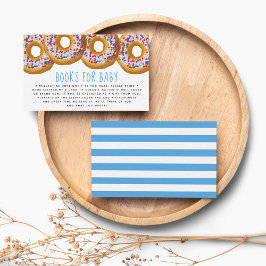 Tarjeta De Recepción Baby Shower Donut Moderno Espolvorea Libros Para B