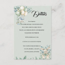 Tarjeta De Recepción Baby shower Enclosure Card Details
