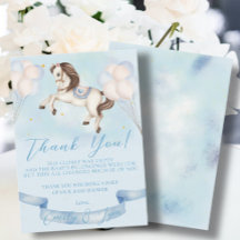 Baby Shower Fairytale Pony Stars Blue Balloons