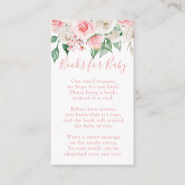 Tarjeta De Recepción Baby Shower floral Pale Peach