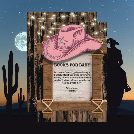 Tarjeta De Recepción Baby Shower, Gorra de Cowgirl rustica