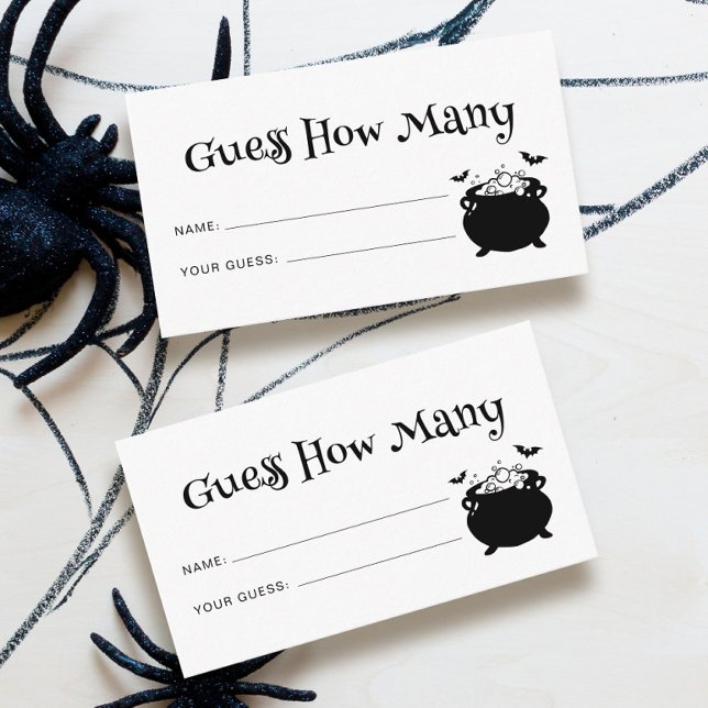 Tarjeta De Recepción Baby Shower gótico de Halloween adivina cuántos ju (Subido por el creador)