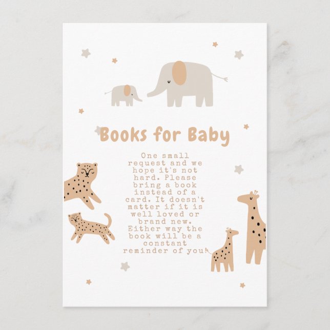 Tarjeta De Recepción Baby Shower ilustrativo Pastel Beige Cute (Anverso)