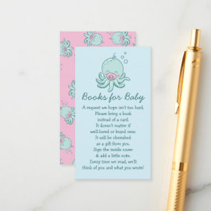 Tarjeta De Recepción Baby Shower Kawaii: un libro rosado para bebé