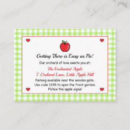 Tarjeta De Recepción Baby Shower Location & Access - Apple Orchard Them