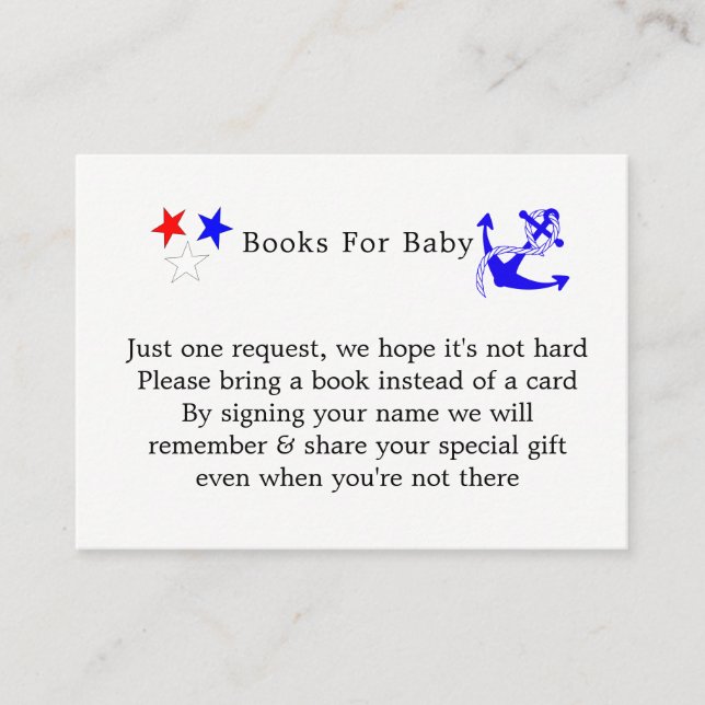 Tarjeta De Recepción Baby Shower Nautical Boys Cute Sailor Blue (Anverso)