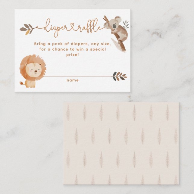 Tarjeta De Recepción Baby Shower Neutral Neutral Minimal (Anverso / Reverso)