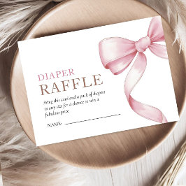 Tarjeta De Recepción Baby Shower Pink Bow