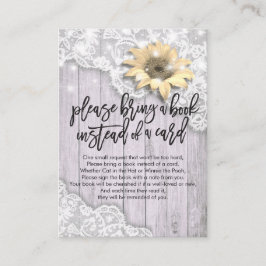 Tarjeta De Recepción Baby Shower Por Favor Traiga un Libro En Lugar De 