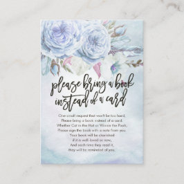 Tarjeta De Recepción Baby Shower Por Favor Traiga un Libro En Lugar De 