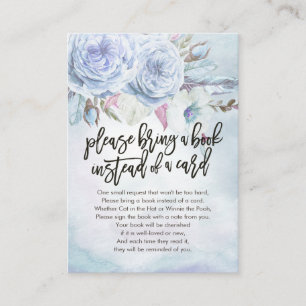 Tarjeta De Recepción Baby Shower Por Favor Traiga un Libro En Lugar De