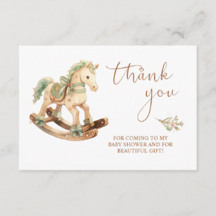 Tarjeta De Recepción Baby Shower Rocke Horse Gracias