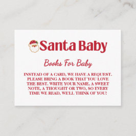 Tarjeta De Recepción Baby Shower Rojo Y Verde De Santa Bebé