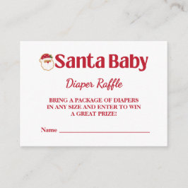 Tarjeta De Recepción Baby Shower Rojo Y Verde De Santa Bebé