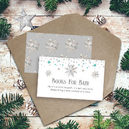 Tarjeta De Recepción Baby Shower Snowflakes