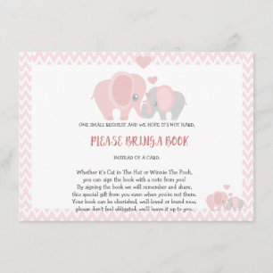 Tarjeta De Recepción Baby Shower, Trae un Libro, Bebé Niña