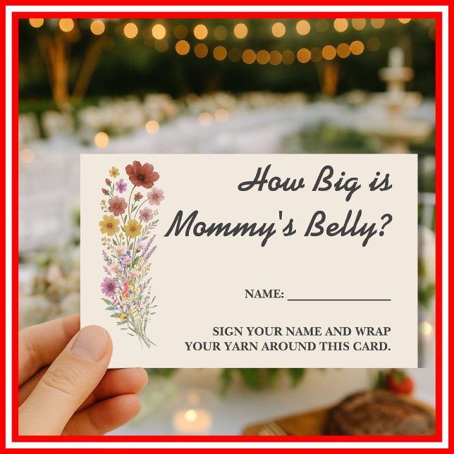 Tarjeta De Recepción Baby Shower Wildflower CÓMO GRANDE ES EL BELLY DE  (Subido por el creador)