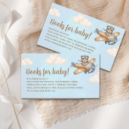 Tarjeta De Recepción Baby Shower with Charming Teddy Bear Pilot