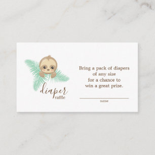 Tarjeta De Recepción Baby Sloan Gender Neutral Diaper Raffle Ticket
