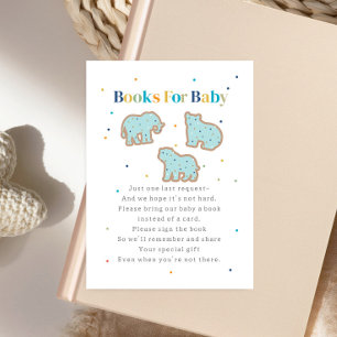 Tarjeta De Recepción Baby Sprinkle Animal Cookes Solicitud de libro Blu