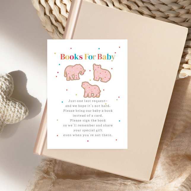 Tarjeta De Recepción Baby Sprinkle Animal Cookes Solicitud de libro Pin (Subido por el creador)