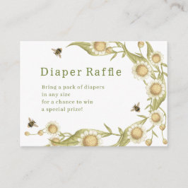 Tarjeta De Recepción Baby to Bee Diaper Raffle Baby Shower