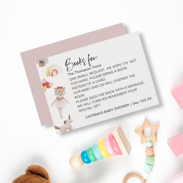 Tarjeta De Recepción Baby Toys Twin Chicas Solicitar Baby Shower (Subido por el creador)