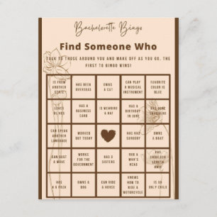 Tarjeta De Recepción Bachelorette Bingo Juego de Fiestas